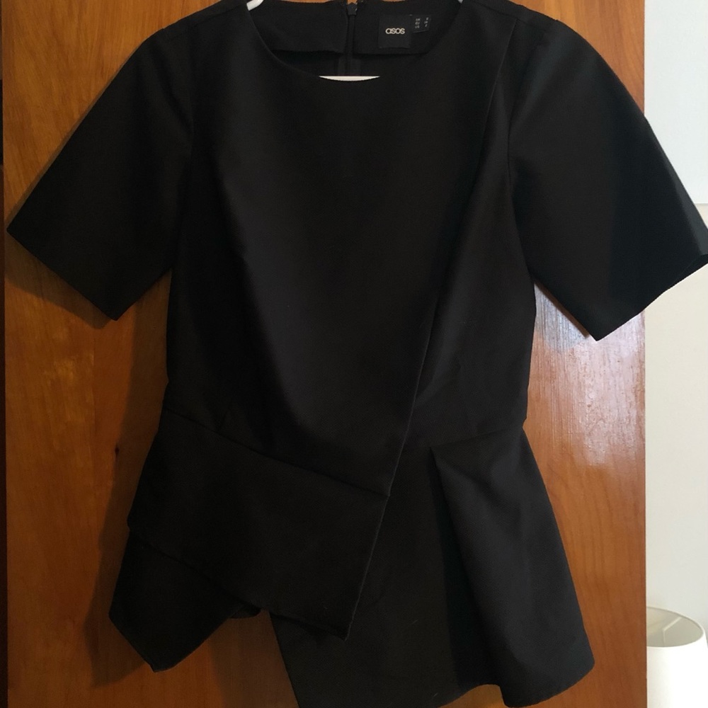 ASOS black asymmetric top
